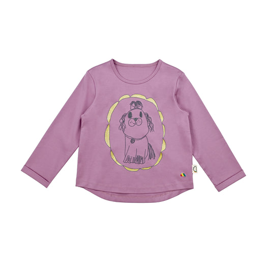 KIDS FRAME DOG PRINT LONG-SLEEVES TOP