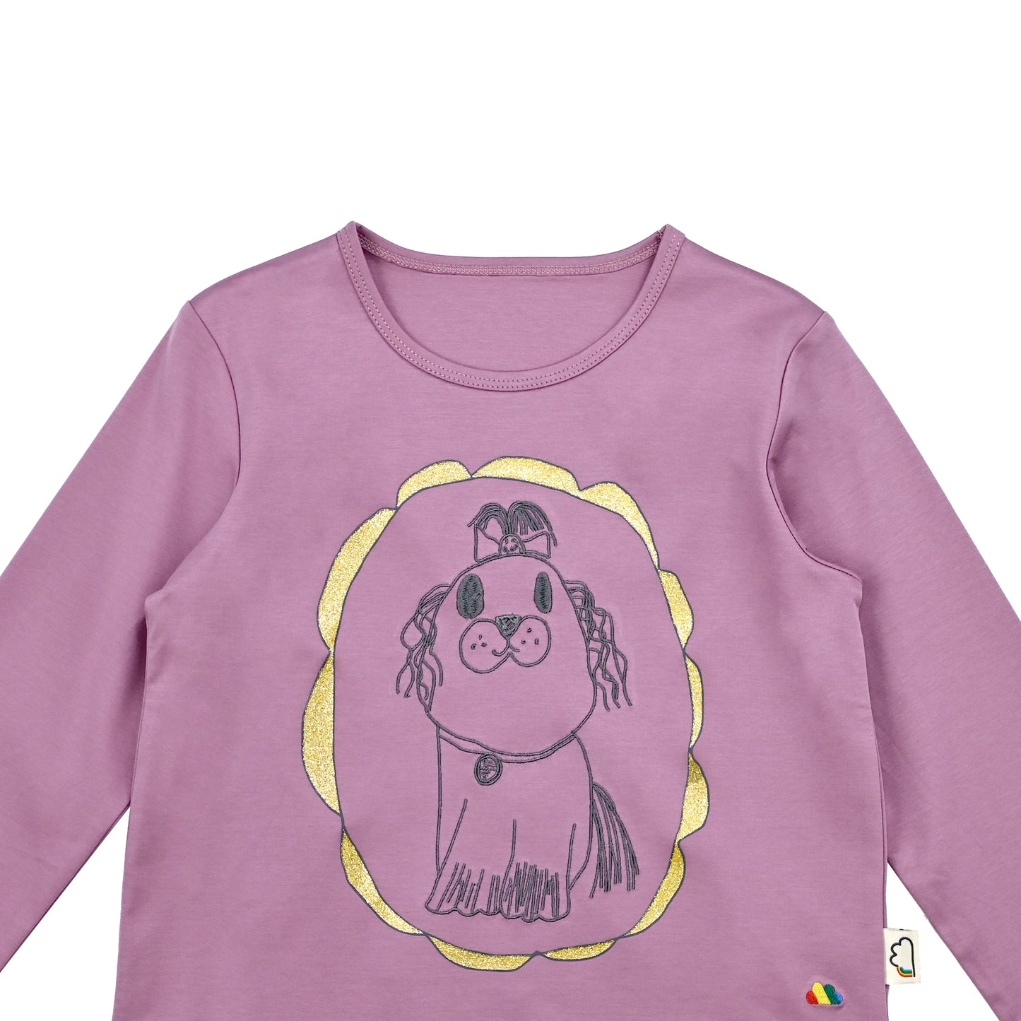 KIDS FRAME DOG PRINT LONG-SLEEVES TOP