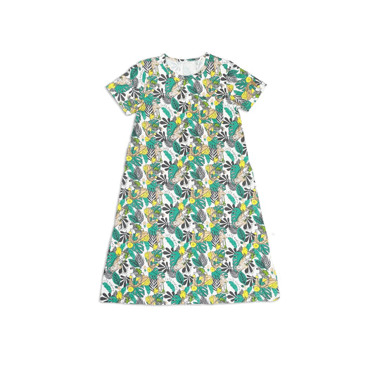 KIDS JUNGLE PRINT A-LINE DRESS