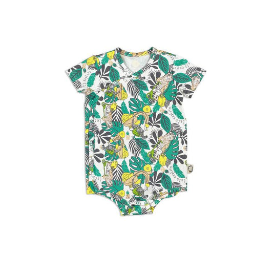 BABY JUNGLE PRINT CROSS BODY SHORT SLEEVE BODY