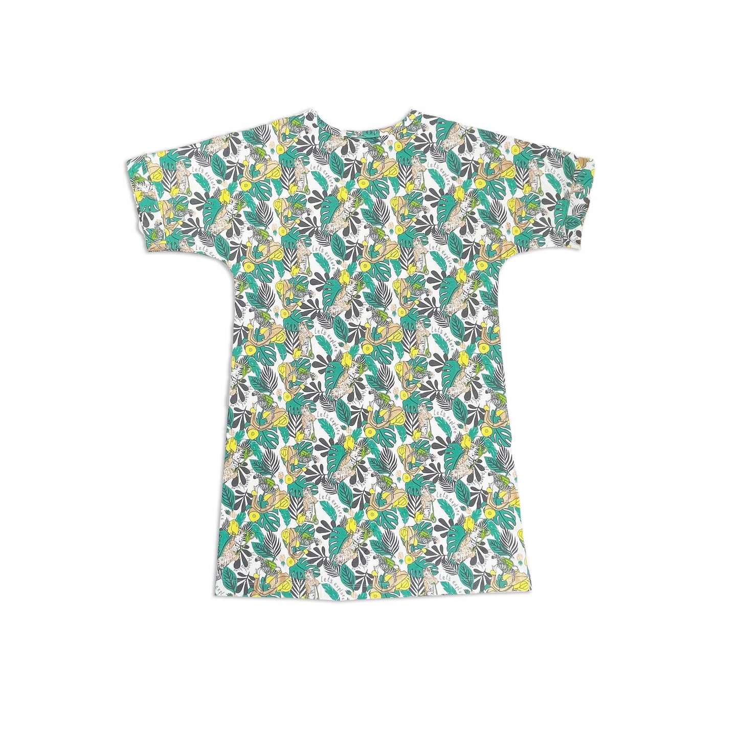 WOMEN'S JUNGLE PRINT T-SHIRT DRESS