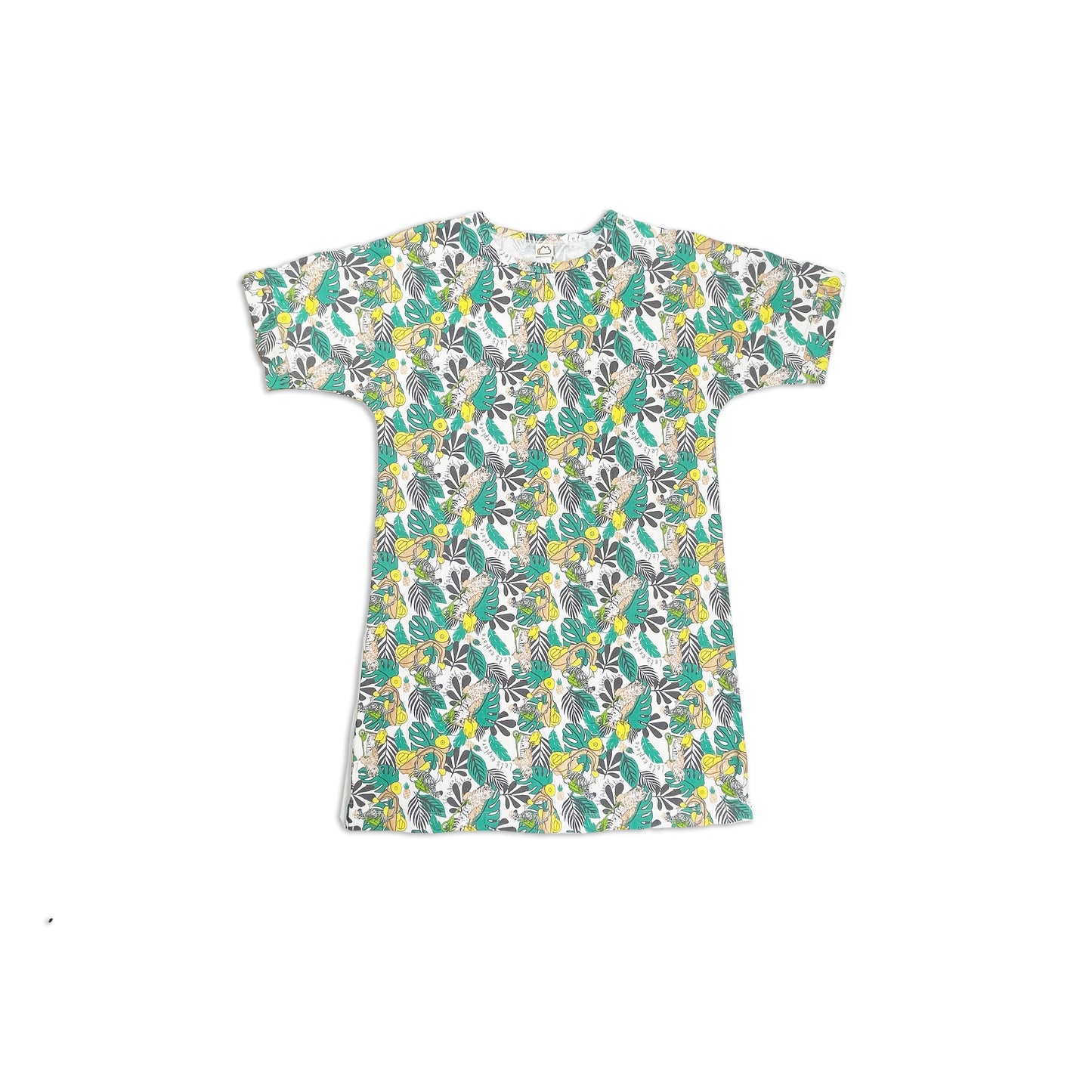 WOMEN'S JUNGLE PRINT T-SHIRT DRESS