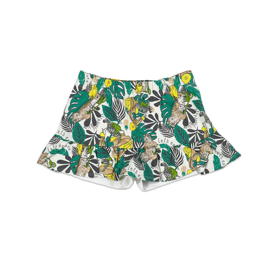 KIDS JUNGLE PRINT FRILL HEM SKORT