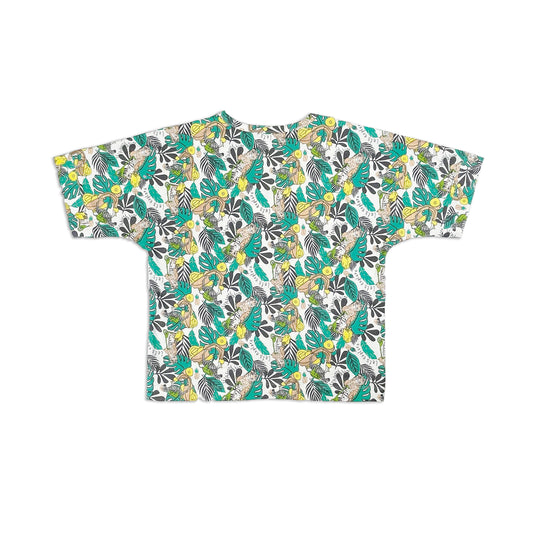 WOMEN'S JUNGLE PRINT OVERSIZED T-SHIRT