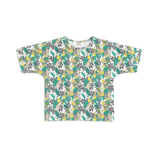 WOMEN'S JUNGLE PRINT OVERSIZED T-SHIRT