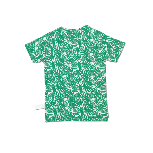 KIDS JUNGLE LEAF PRINT T-SHIRT