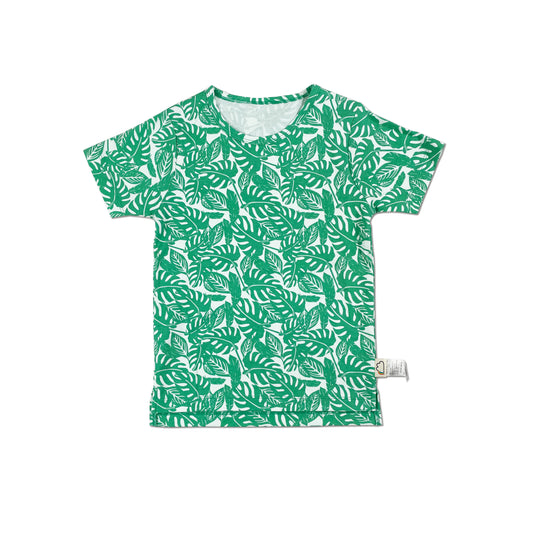 KIDS JUNGLE LEAF PRINT T-SHIRT