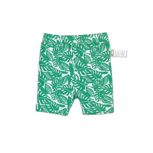 BABY/KIDS JUNGLE LEAF PRINT CYCLE SHORTS