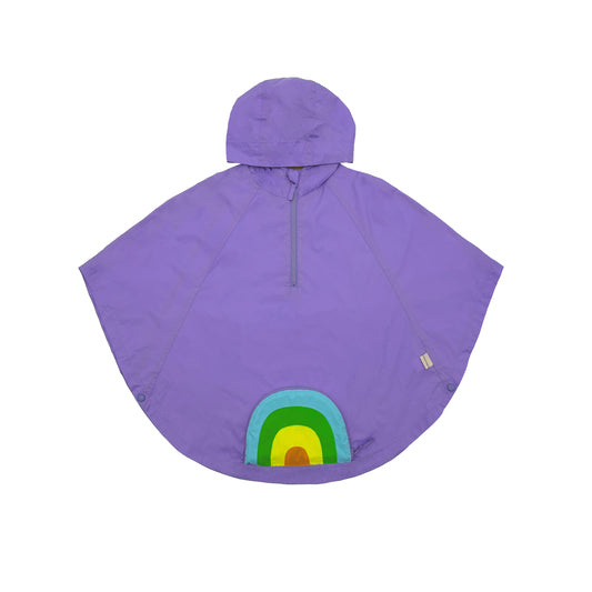 KIDS RAINBOW PRINT WATERPROOF PONCHO