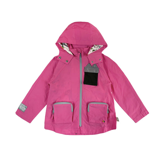 KIDS REMOVEABLE GILET ZIPPED WOVEN JACKET