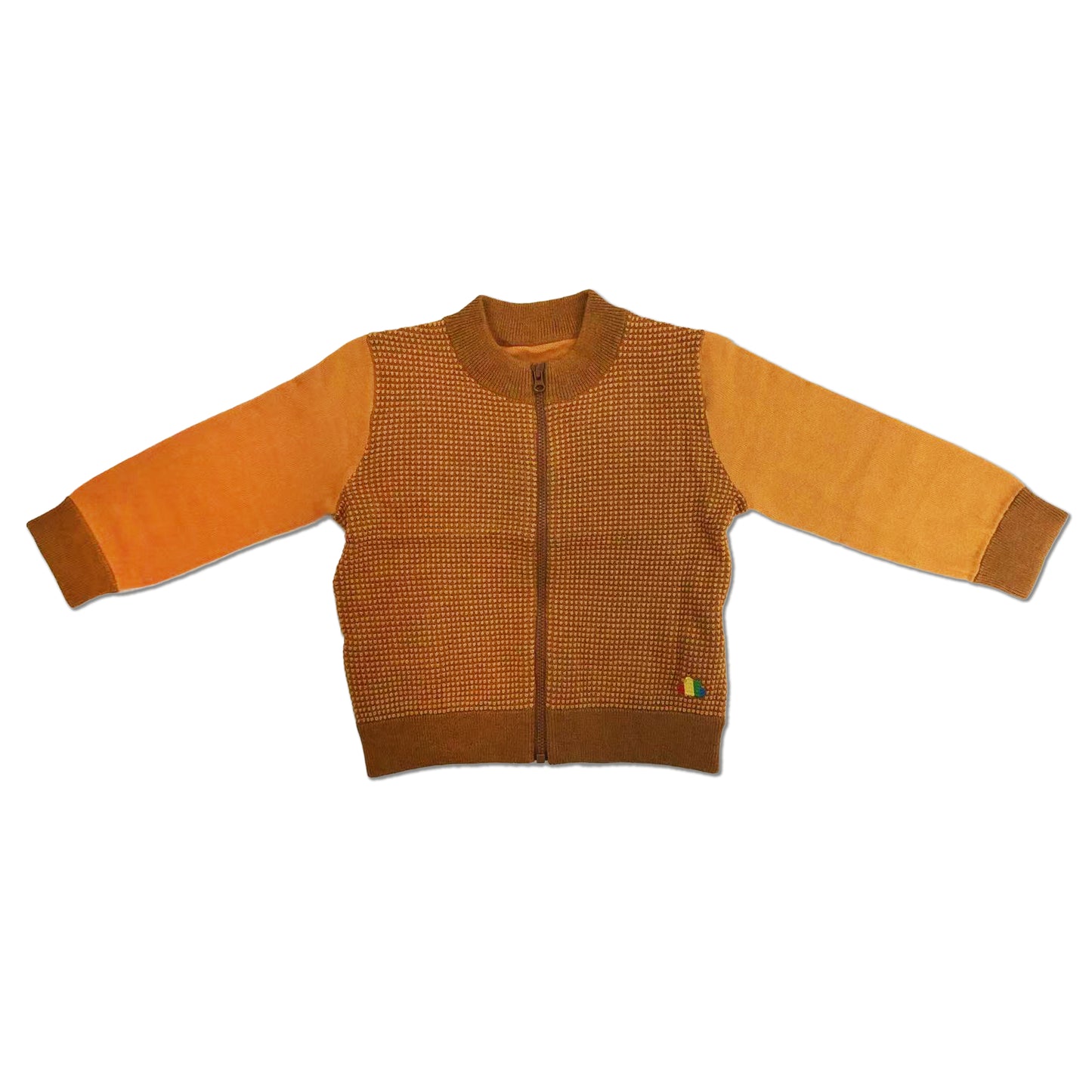 童裝 - 拼色長袖拉鍊外套