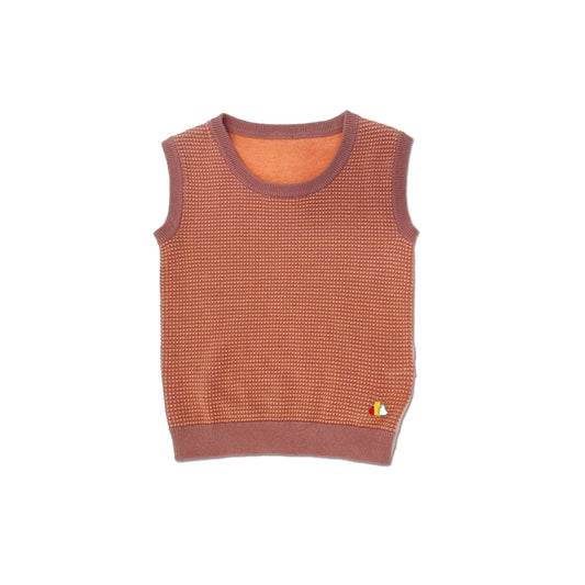 KIDS CONTRAST ROUND NECK VEST