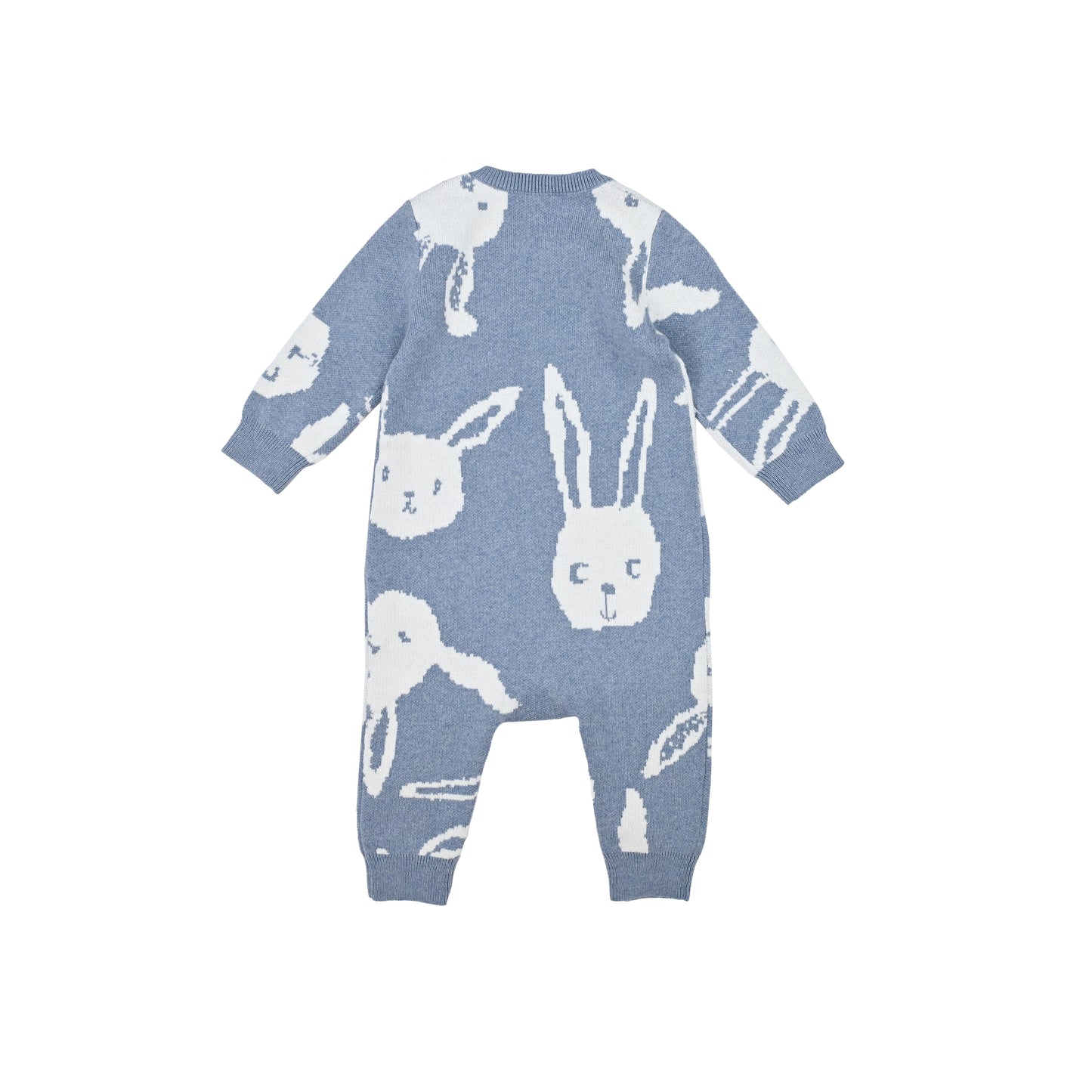 BABY RABBIT PRINT LONG-SLEEVES PLAYSUIT
