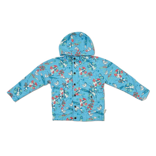 KIDS SEAL PRINT HOODED JACKET