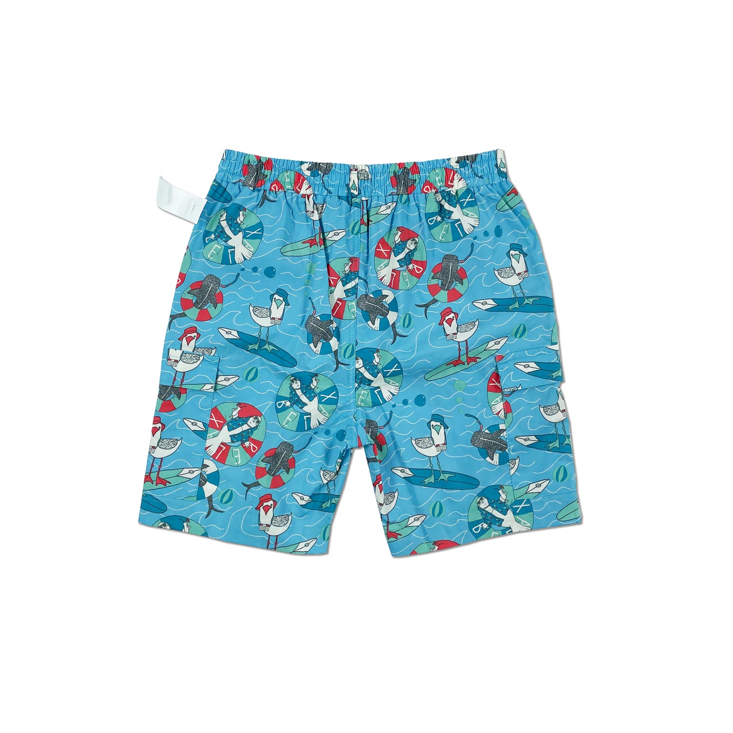 KIDS SEAL PRINT ELASTICATED WAIST SHORTS
