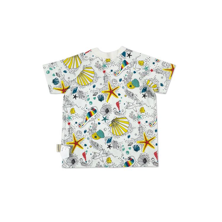 BABY/KIDS SEAHORSE PRINT BUTTON DOWN T-SHIRT