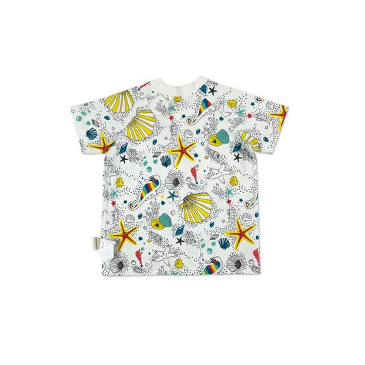 BABY/KIDS SEAHORSE PRINT BUTTON DOWN T-SHIRT