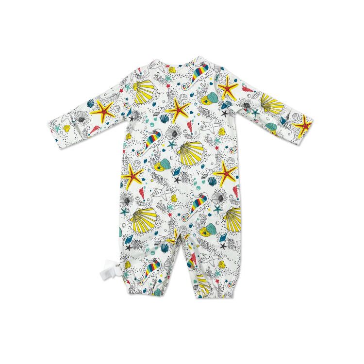 BABY SEAHORSE PRINT LONG SLEEVE  PLAYSUIT