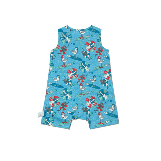BABY SEAL PRINT SLEEVLESS PLAYSUIT