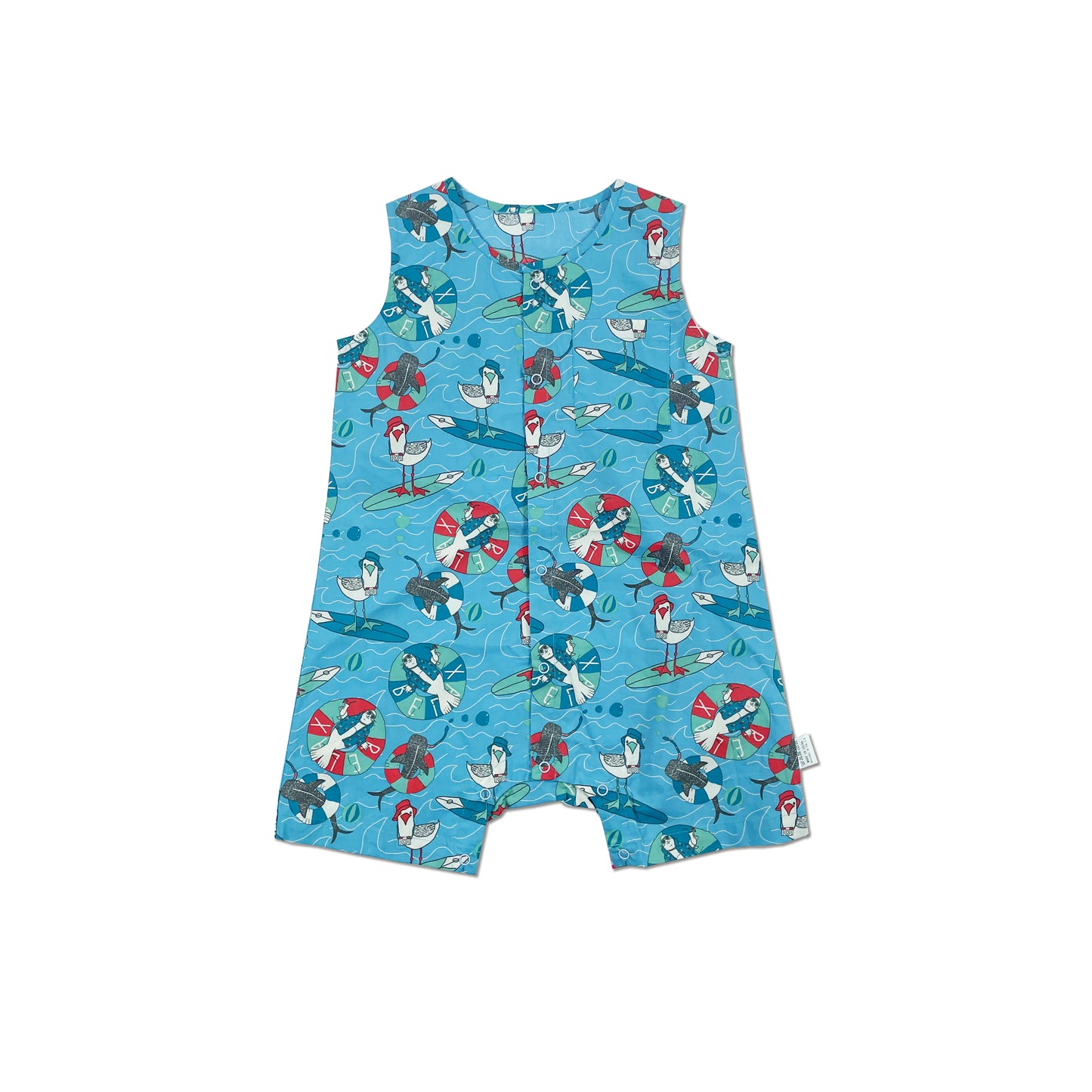 BABY SEAL PRINT SLEEVLESS PLAYSUIT