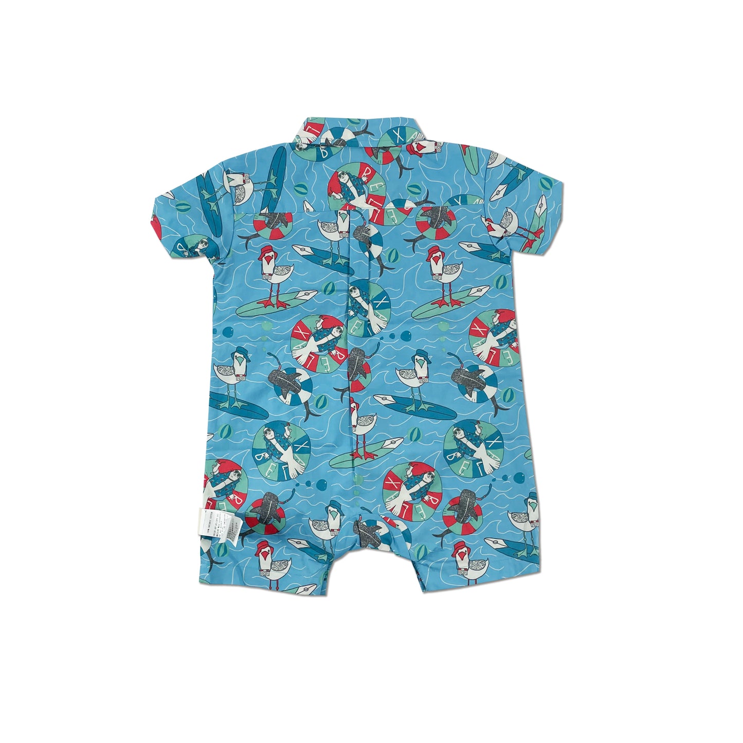 BABY SEAL PRINT COLLAR PLAYSUIT