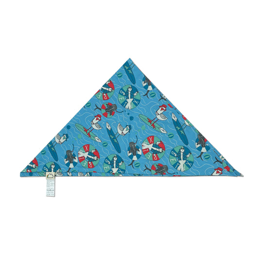 SEAL PRINT WOVEN TRIANGLE SCARF
