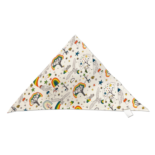 BABY  OWL PRINT TRIANGLE SCARF