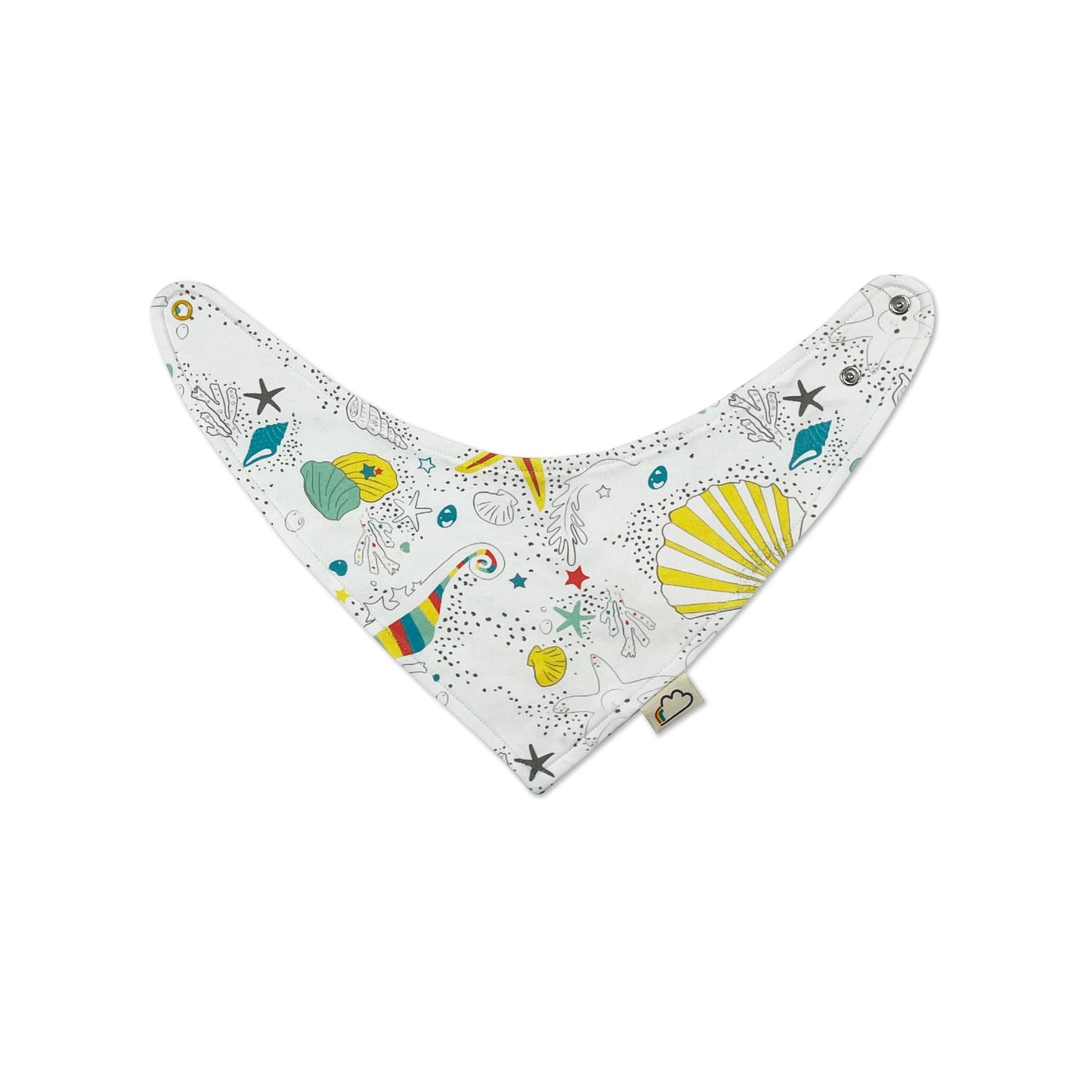 BABY SEAHORSE PRINT BIB