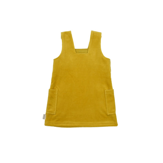 BABY VELOUR SQUARE NECK DRESS