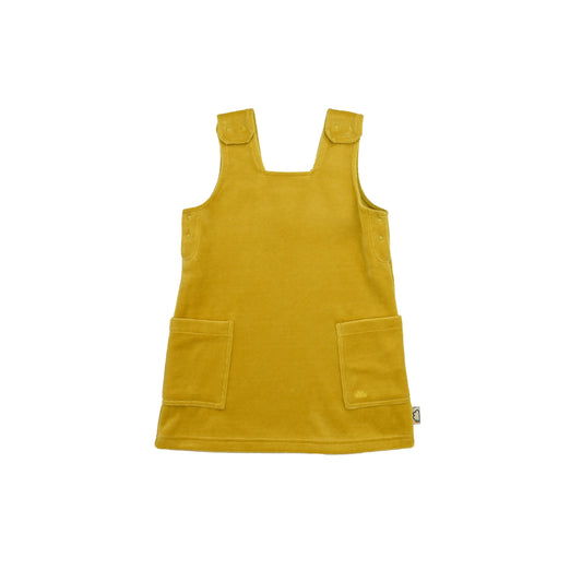 BABY VELOUR SQUARE NECK DRESS