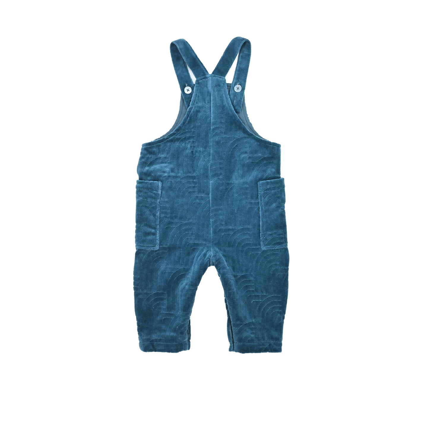 BABY VELOUR RAINBOW EMBROIDERED JUMPSUIT