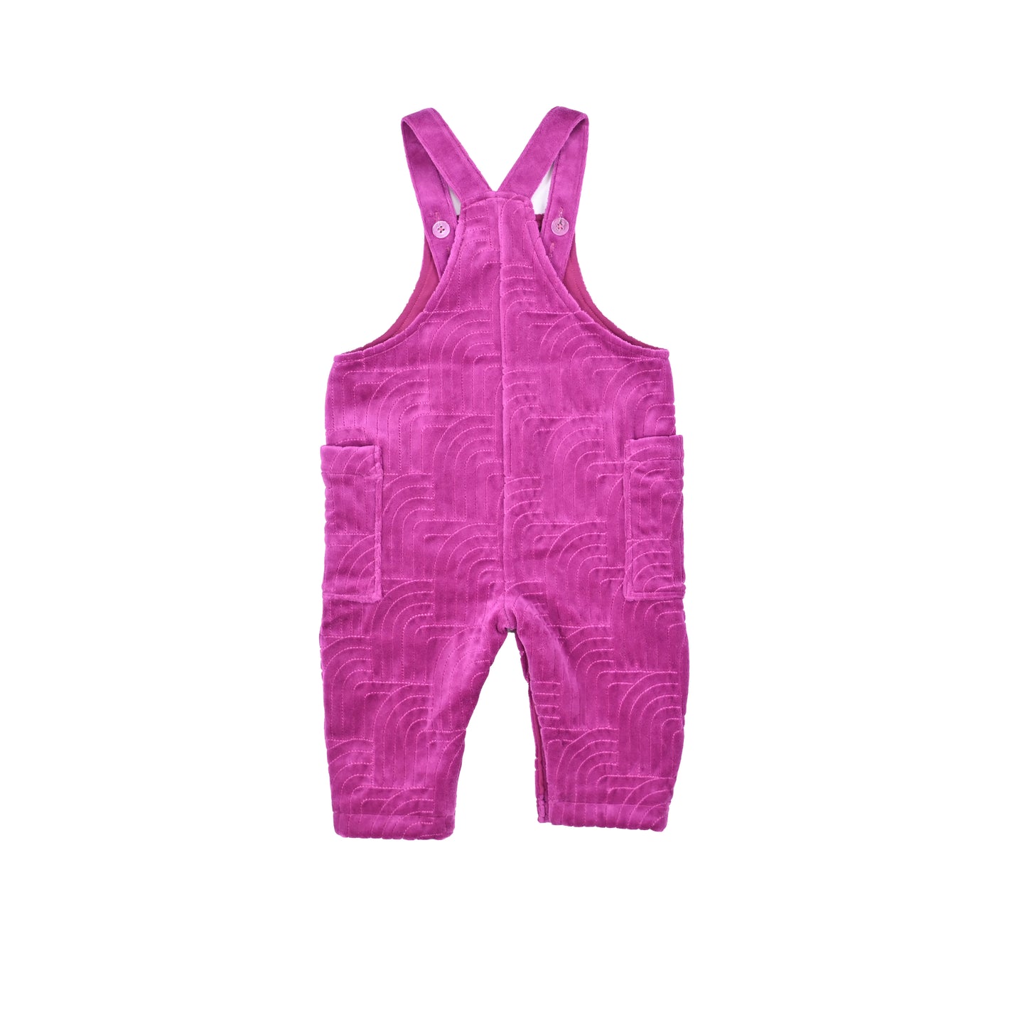 BABY VELOUR RAINBOW EMBROIDERED JUMPSUIT