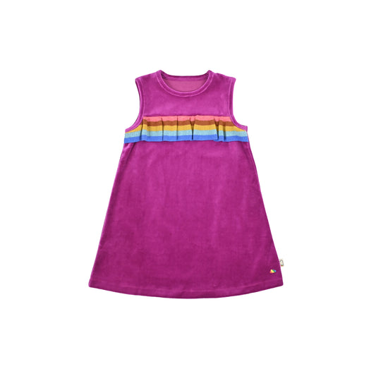 KIDS RAINBOW TRIM SLEEVELESS DRESS