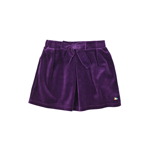 KIDS VELOUR BOW SKIRT