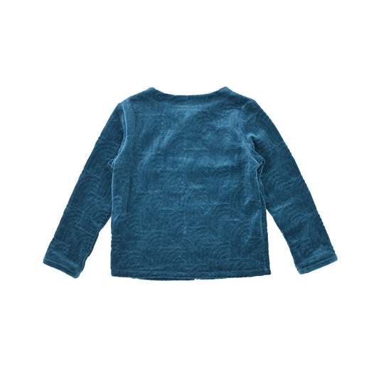 KIDS VELOUR RAINBOW EMBROIDERED JACKET