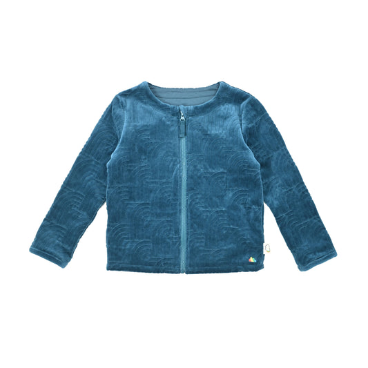 KIDS VELOUR RAINBOW EMBROIDERED JACKET