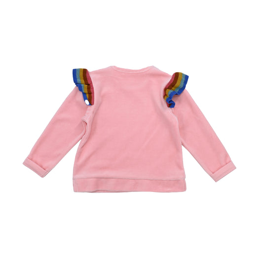 BABY RAINBOW TRIM LONG-SLEEVES SPORTS TWIN SETS
