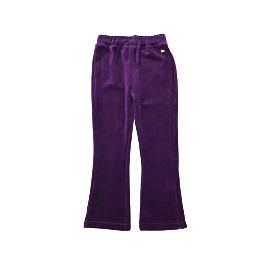 KIDS VELOUR BOOT CUT PANTS