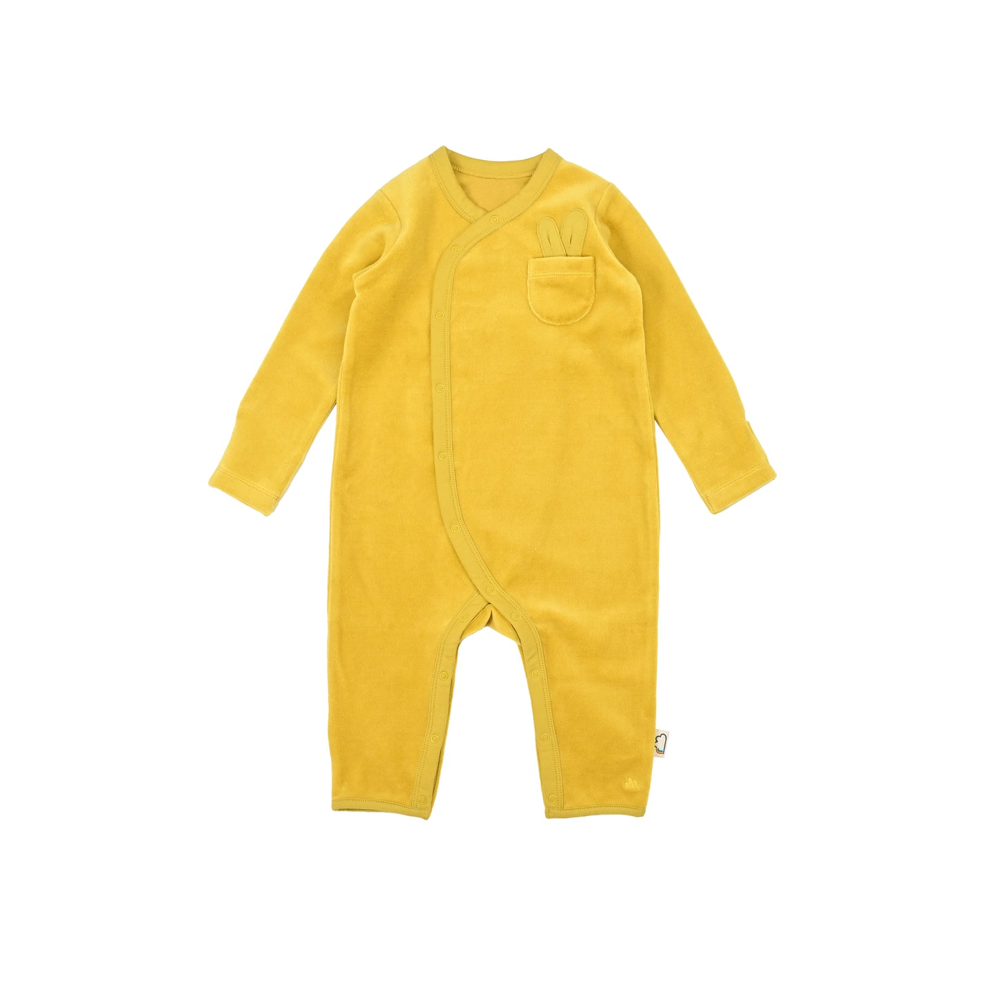 BABY VELOUR RABBIT LONG-SLEEVES PLAYSUIT