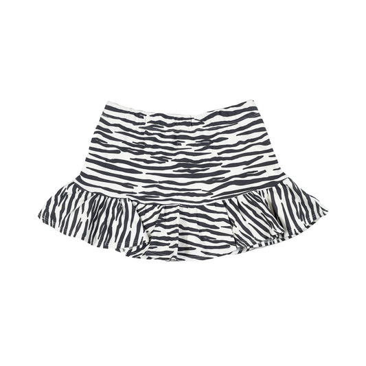 BABY/KIDS ZEBRA PRINT FRILL HEM SKORT