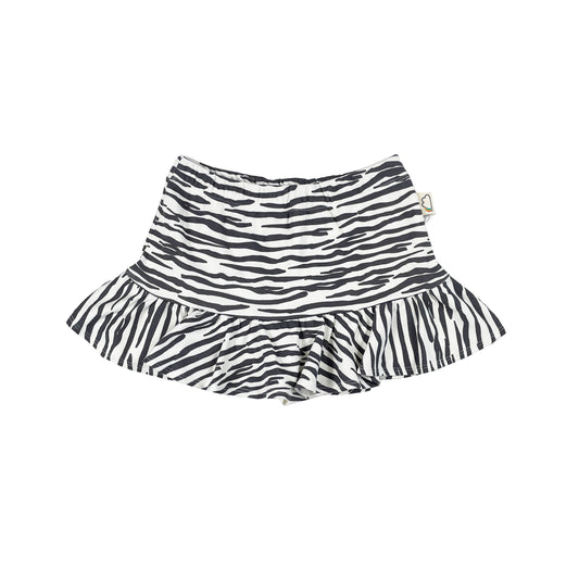 BABY/KIDS ZEBRA PRINT FRILL HEM SKORT