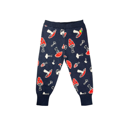 KIDS RED MUSHROOM PRINT JOGGING PANTS