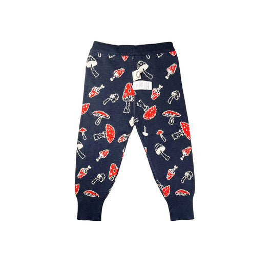 KIDS RED MUSHROOM PRINT JOGGING PANTS
