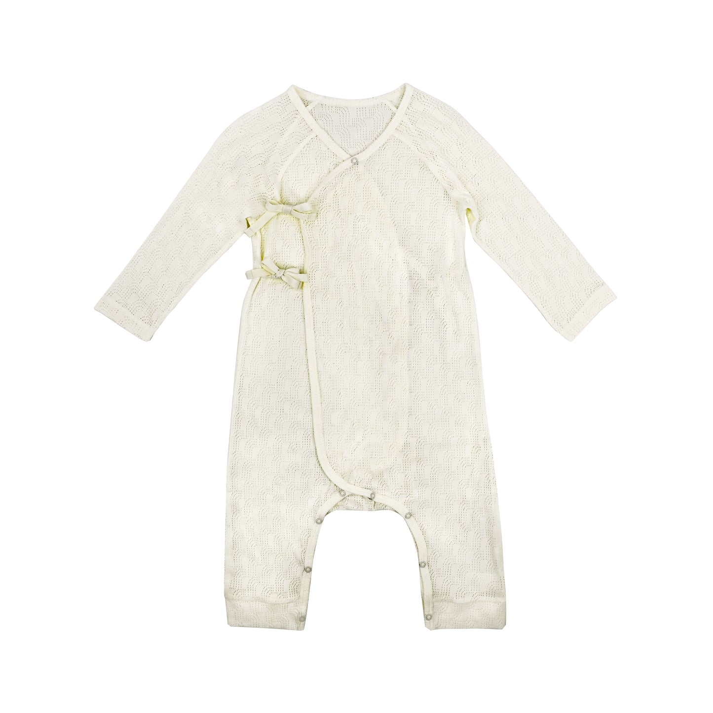 BABY SIGNATURE POINTELLE LONG-SLEEVES PLAYSUIT