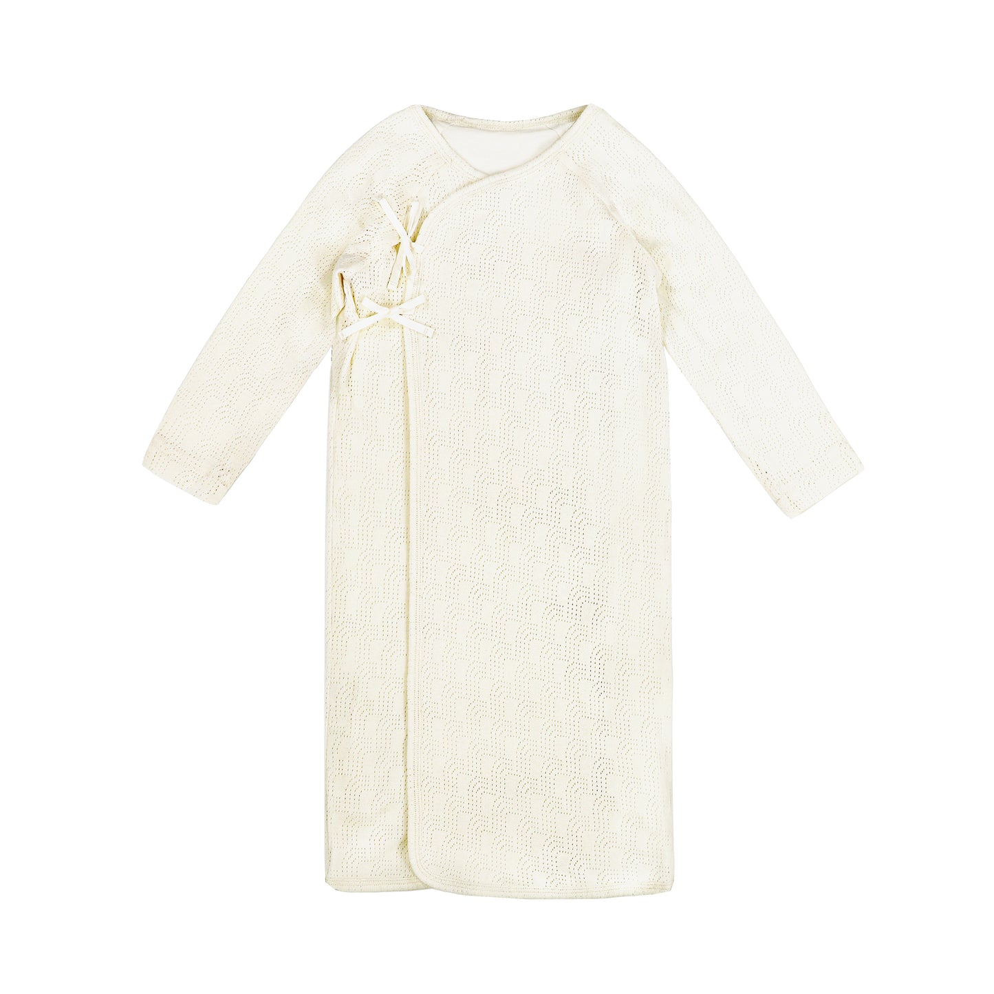 童裝BB衫有機棉 - r 標誌性印花雙層長袖睡袍