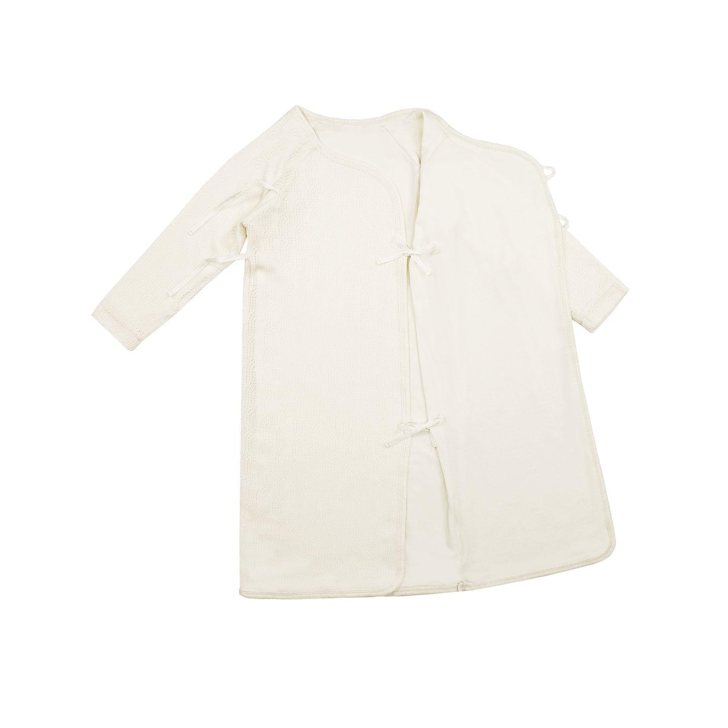 童裝BB衫有機棉 - r 標誌性印花雙層長袖睡袍