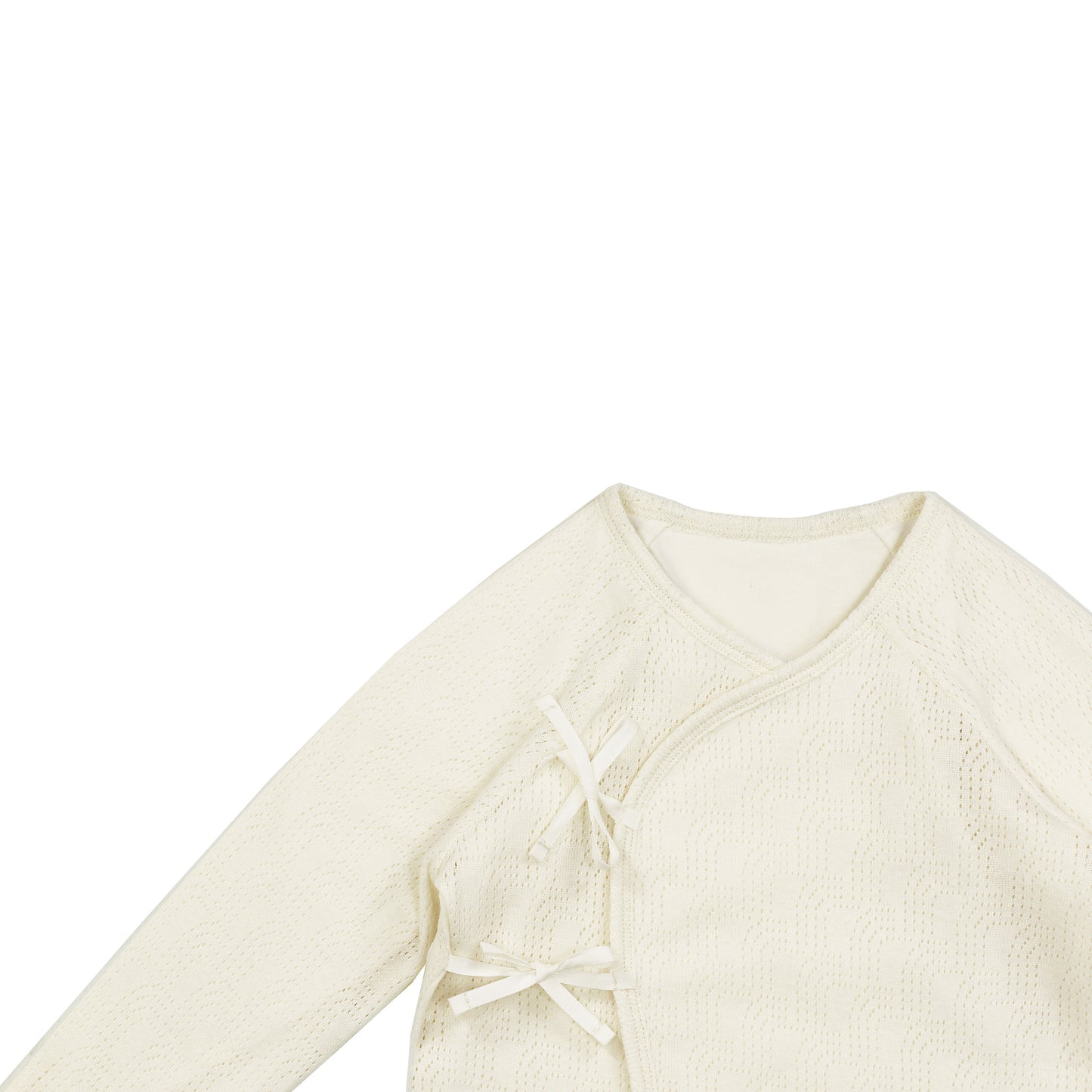童裝BB衫有機棉 - r 標誌性印花雙層長袖包屁衣