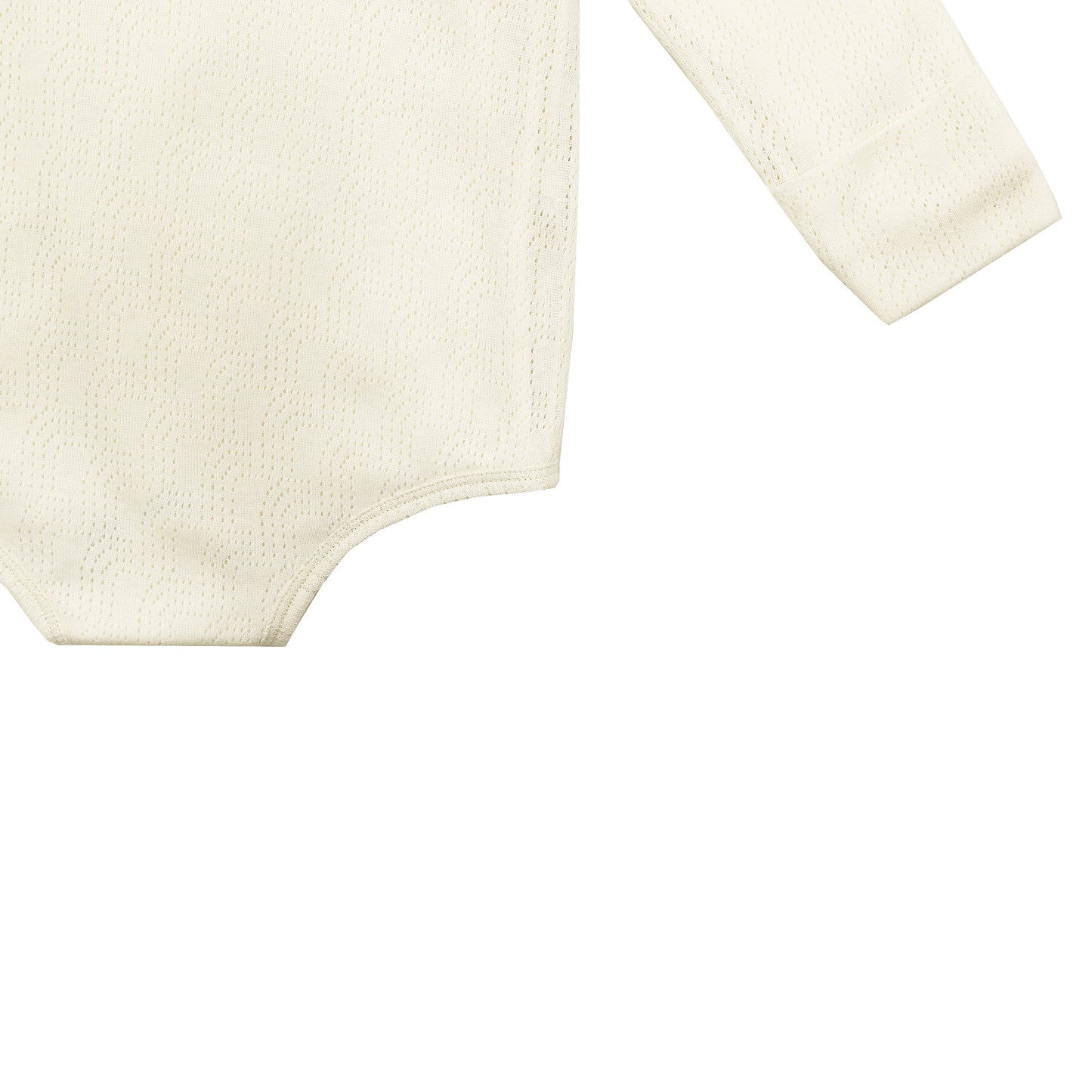 童裝BB衫有機棉 - r 標誌性印花雙層長袖包屁衣