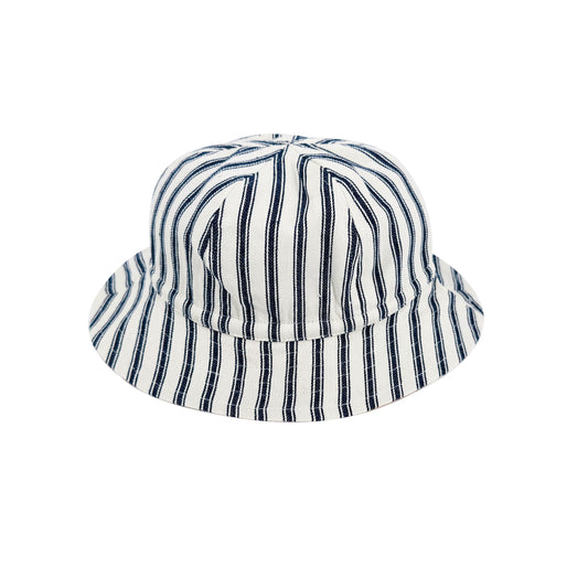 童裝/成人配飾 - 深藍色條紋印花太陽帽