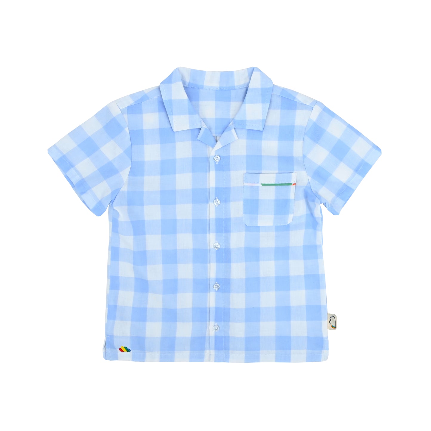 KIDS BLUE CHECK SHORT-SLEEVE SHIRT